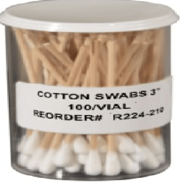 Cotton Swabs – 3 – 100/vials (100 per pack)