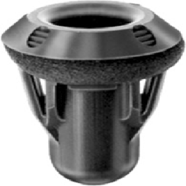 Tail Light Grommet with Sealer - Black Nylon; Fits Hole Size 11mm; 15mm Head Diameter; 17mm Stem Length  (5 per pack)