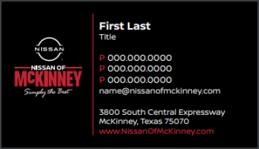 Nissan of McKinney Business Cards