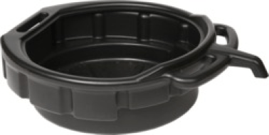 Funnel King® - Drain Pan, With Spout and Handles, 4 US gallon, Black, Polyethylene (Sold Individually)