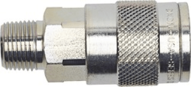Heavy-Duty Quick Disconnect Coupler Steel 3/8 Tru-Flate Male NPTF 3/8-18 (Pack of 2)