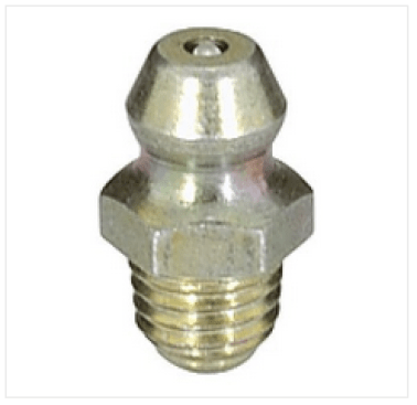 Ball Check Grease Fitting, Self-Tapping Tapered Thread, Straight, Hardened Steel, 1/4-28, 17/32" Length (Pack of 25)