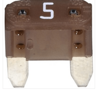 MINI Fuse, 5 Amps, 32 Volts DC, Tan (Pack of 5)