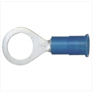 Electro-Lok - Ring Tongue Terminal, Standard, Nylon Insulated, 16 to 14 AWG, 5/16" Stud Size, Blue (Pack of 25)