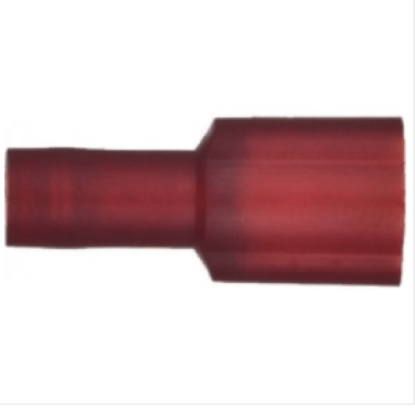 Electro-Lok - Male Quick Slide Terminal, Fully Insulated, Nylon, 22 to 18 AWG, 1/4" Tab Width, Red (Pack of 25)