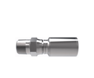 Eaton® - Z Series Hydraulic Crimp-On Hose End, Straight, Carbon Steel, Male Swivel Pipe NPTF, 1/4 (-4) x 1/4-18 (-4) (Pack of 5)