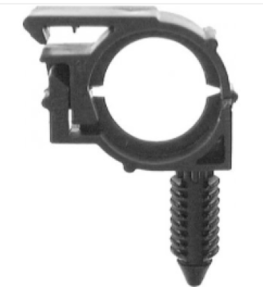GM Wire Loom Routing Clip, 1/2" Conduit Size ID, 11/16" Conduit Size OD, Black, Nylon, OEM Number-GM 12040983 (Pack of 15)