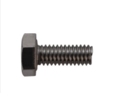 DIN 933 Hex Cap Screw, A4 Stainless Steel, Plain Finish, Coarse Thread, 3.5mm Head Height, 8mm Across Flats, M5-0.8 x 20mm (Pack of 50)