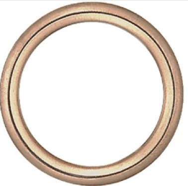 Copper Crushable Drain Plug Gasket, M18 ID x M24 OD, 2mm Thickness (Pack of 10)