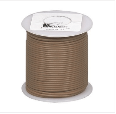 Cross Linked Primary Wire RI, Polyethylene, 22 AWG, Brown, 100' Length, Multi-Strand Copper Wire, SAE J1128 SXL, GXL, TXL Cable (Pack of 1)