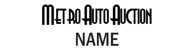 Metro Auto Auction Dallas Name Badge White and Black