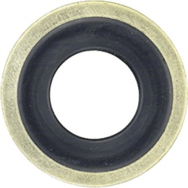 "Steel Drain Plug Gasket with Rubber Seal, Flexibility of Rubber and Strength of Steel, 1/2"" ID x 1"" OD, 3/64"" Thickness (Pack of 10)"