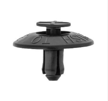 Splash and Heat Shield Push-Type Retainer for Ford Mustang, Nylon, Black, Fits 6.5mm Hole, 25mm Head, 11mm Stem Length (Pack of 15)