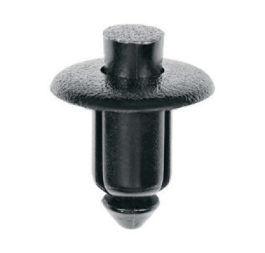 Tailgate Push-Type Retainer for Ford, Nylon, Black, Fits 7mm Hole, 14mm Head, 9mm Stem Length (Pack of 10)