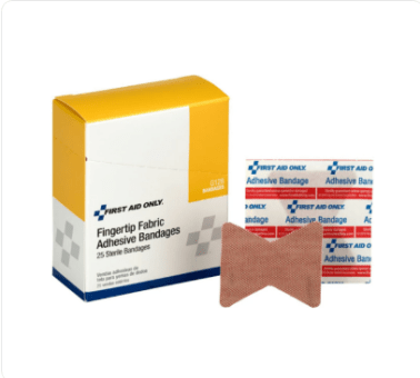 Fingertip Adhesive Bandages, Sterile, Heavy Woven Fabric, 25 Per Box (Pack of 1)