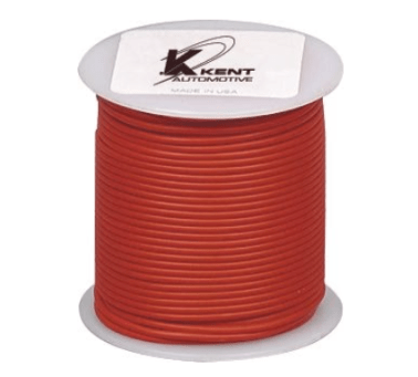 Plastic Covered Primary Wire, Polyvinyl, 12 AWG, Red, 100' Length, Multi-Strand, 20 Amps, Heat Resistant (Pack of 1)