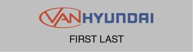Van Hyundai Name Badges