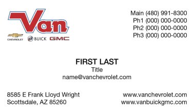 Van Chevrolet Business Card Ver. 2