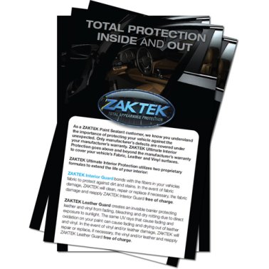 ZAKTEK Interior Insert - 100 Pack