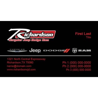 Richardson CJDR Business Cards - Black Background
