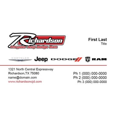 Richardson CJDR Business Cards - White Background