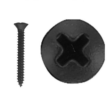 Sheet Metal Screw Phillips Oval Head Black Finish Steel #8 x 1/2    (100 per order)