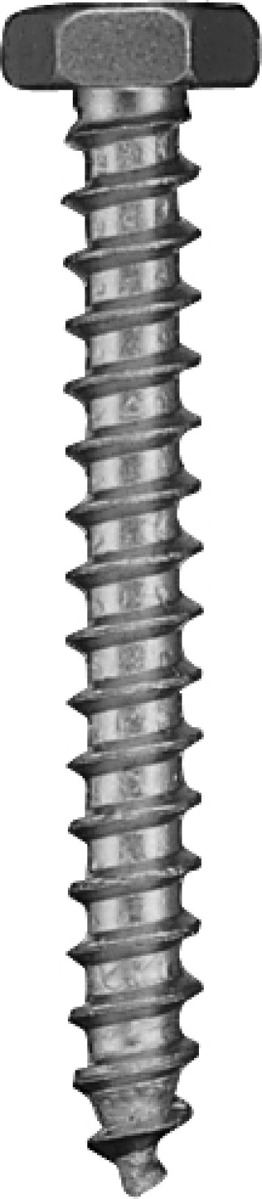 Sheet Metal Screw Hex Head Zinc Finish Steel #14 x 1    (100 per pack)