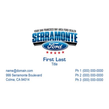 Serramonte Ford Business Cards