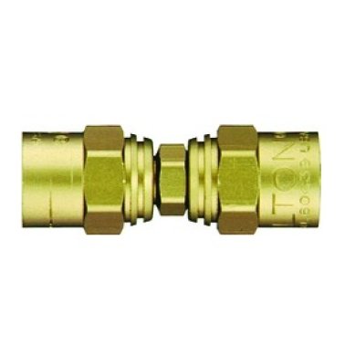 Brass Hose Barb Reuseable 3/8 ID 3/4 O.D. x 3/8 ID 3/4 O.D.     (2 per pack)