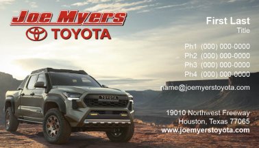 Joe Myers Toyota 1-Sided Business Cards - Tacoma