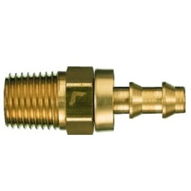 Barb-Lok Hose End 1/4 (-4) Male Pipe NPTF 3/8-18 (-6)    (5 per pack)