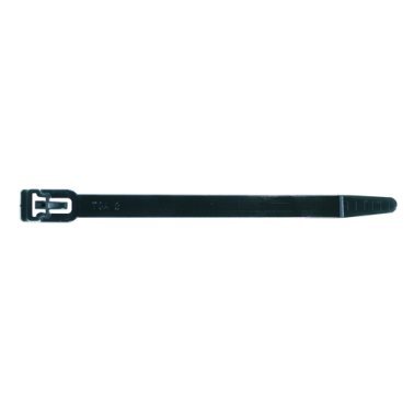 Cable Ties-Releasable 10 Length 0.34 Width Black 50 LBs Minimum Loop Tensile Strength 2-3/4 Bundle Diameter (100 per pack)