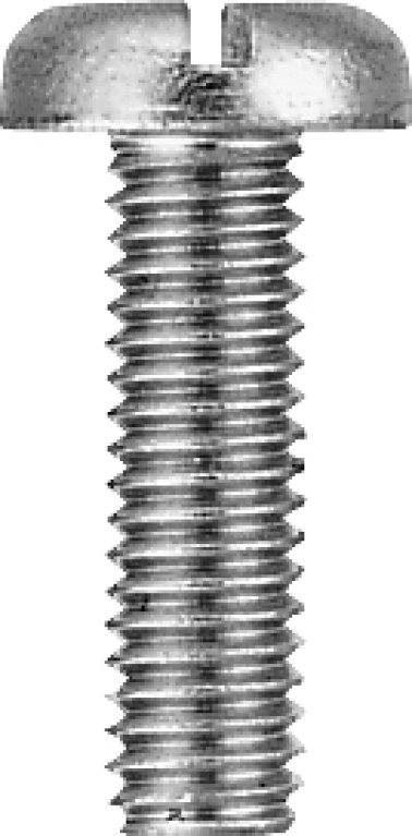 Machine Screw Slotted Pan Head Zinc Finish Steel M4 x 12mm    (100 per pack)