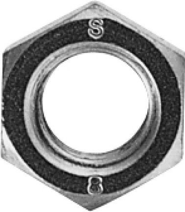 Hex Nut Metric Property Class 8 JIS B1181-8 Zinc Finish Steel M10-1.25 (50 per pack)