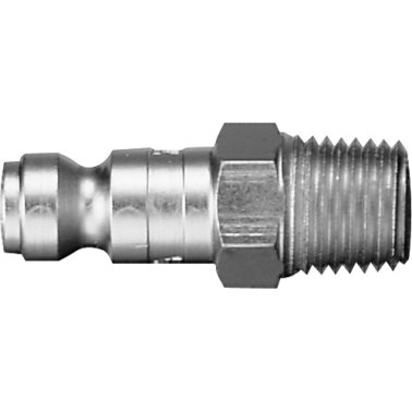 Heavy-Duty Quick Disconnect Plug Steel 1/4 Tru-Flate Male NPTF 1/4-18    (2 per pack)