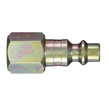 Heavy-Duty Quick Disconnect Plug Brass 1/4 Tru-Flate Female NPTF 1/4-18 (2 per pack)