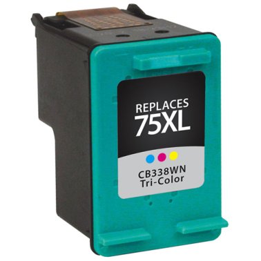 HP Remanufactured #75XL (CB338WN) Tri-Color Compatible Inkjet Cartridge