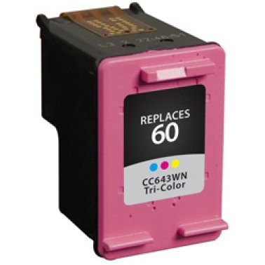 HP Remanufactured #60 (CC643WN) Tri-Color Compatible Inkjet Cartridge