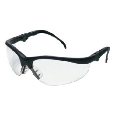 Crews - Klondike Plus Safety Glasses Black Frame Clear Lens Anti-Fog Scratch Resistant Coating (12 per pack)