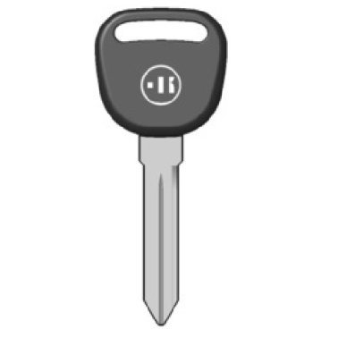 GM Plastic Head Key - Key Reference No. B91P Generic Logo    (ph)