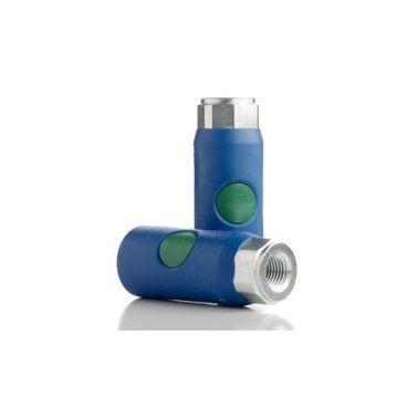 Push-Button Coupler Coupler Steel with Plastic Cover 1/4 High Flow Female NPTF 3/8-18 (Sold Individually)