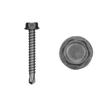 Self-Drilling Screw Hex Head Zinc Finish Steel #10 x 1-1/2    (50 per pack)