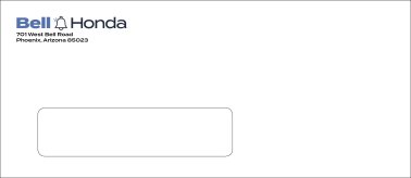 Bell Honda Window Envelope - 2500 ct