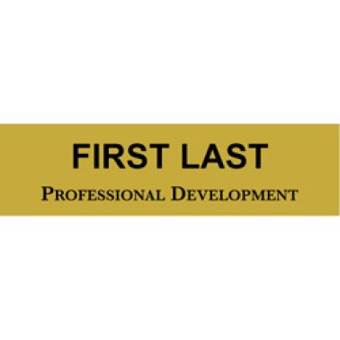 Professional Development Name Badge - Gold