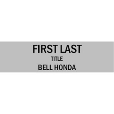 Bell Honda Name Badge - Name & Title