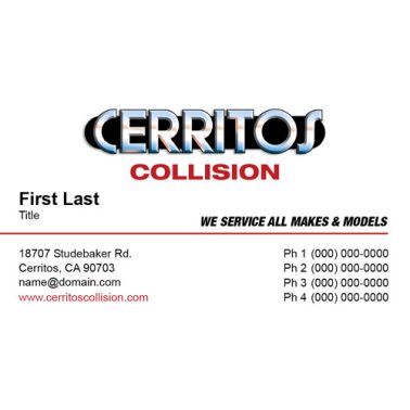 Cerritos Collision Business Cards