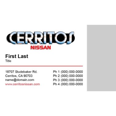 Cerritos Nissan Business Cards