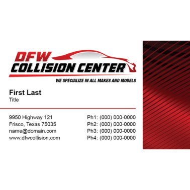 DFW Collision Center Business Cards - Frisco