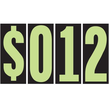 5 1/2" Chartreuse Windshield Numbers Kit (20 doz)