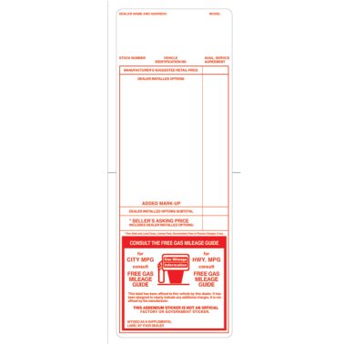 Addendum Stickers – Red